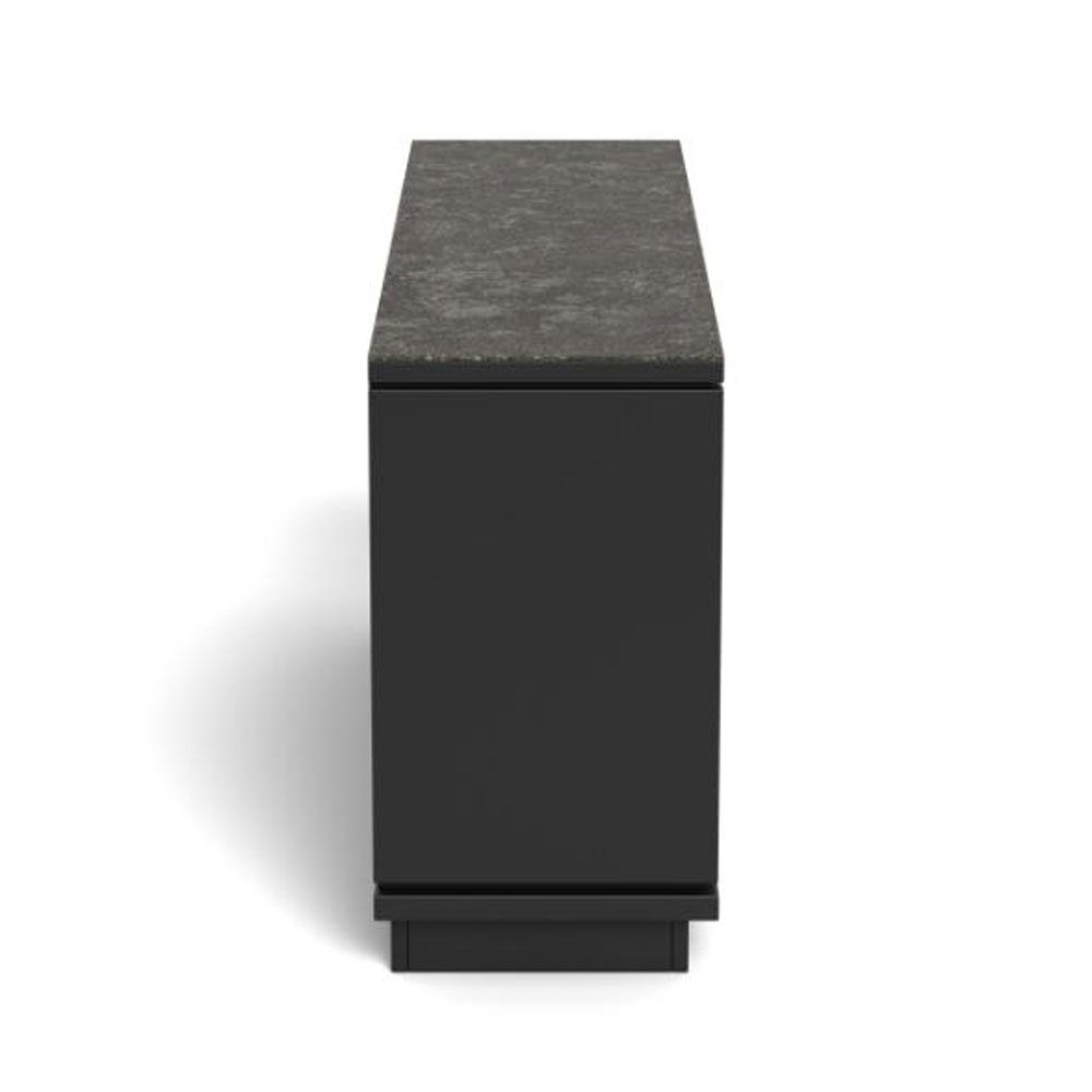 Lyric Black Fairbanks Rough Ceramic Top Sideboard with MDF Base