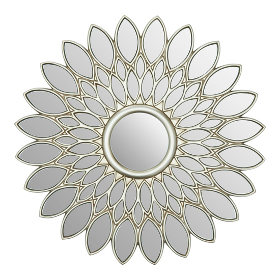 Lyrrot Striking Design Wall Bedroom Mirror In Silver Frame