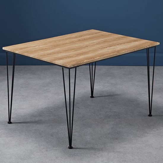Lyza Rectangular Medium Wooden Dining Table In Oak Effect_1