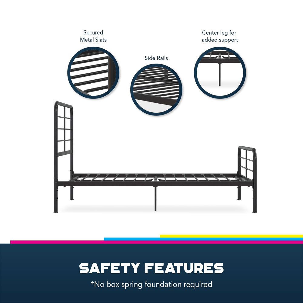 Mableton Metal King Size Bed in Black
