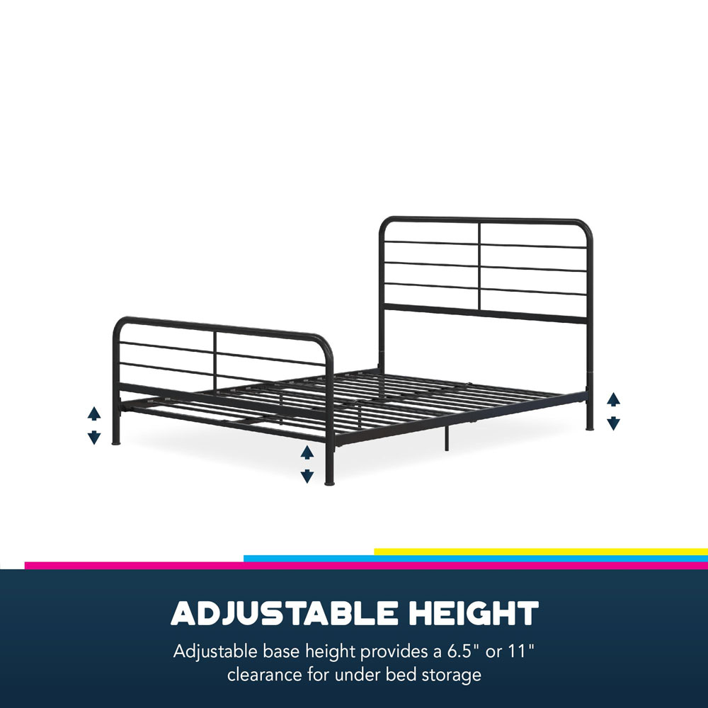 Mableton Metal King Size Bed in Black