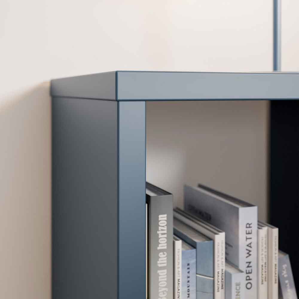 Mabon Square Wooden Shelving Unit in Blue