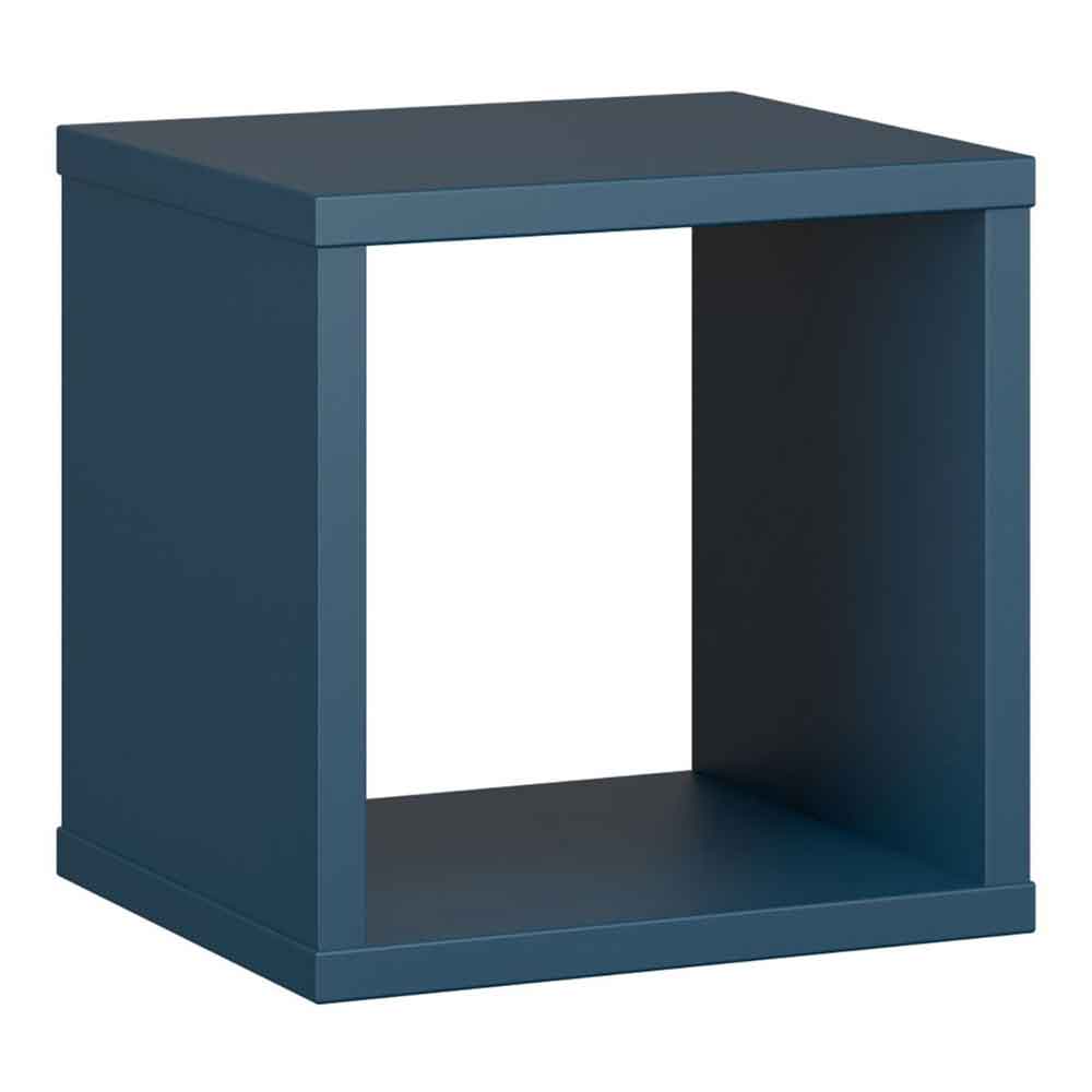 Mabon Square Wooden Shelving Unit in Blue