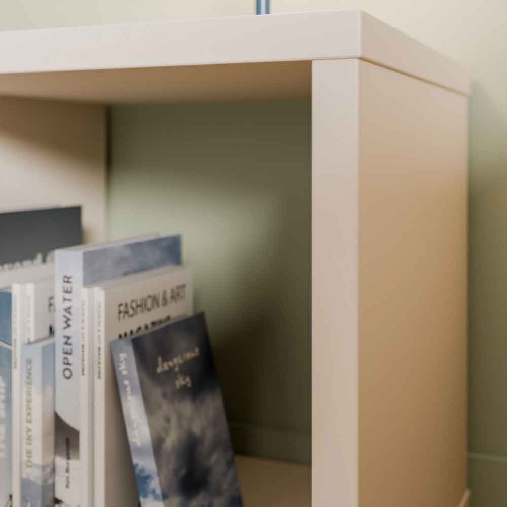 Mabon Square Wooden Shelving Unit in Sand