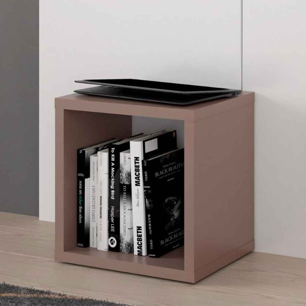 Mabon Square Wooden Shelving Unit in Terracotta