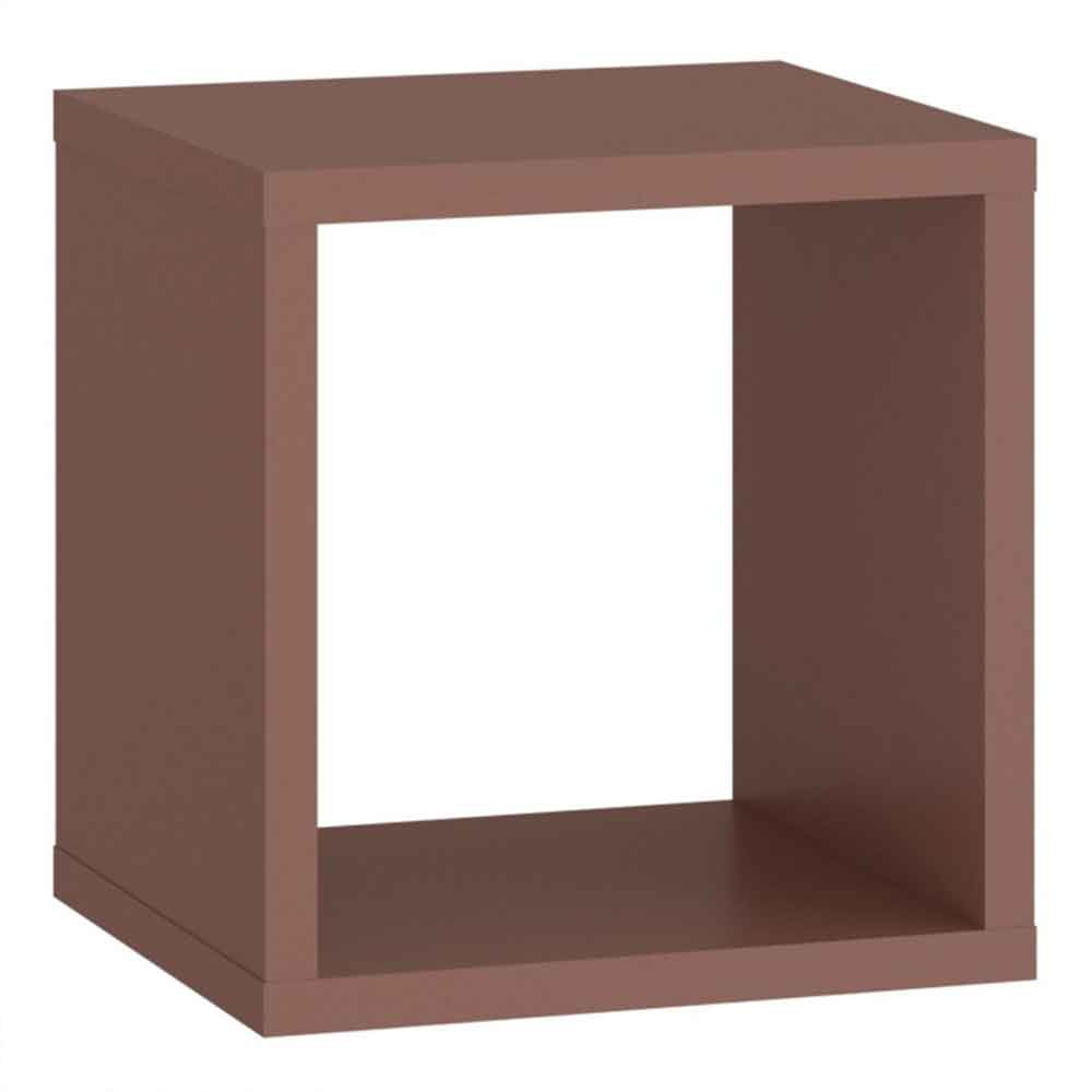 Mabon Square Wooden Shelving Unit in Terracotta