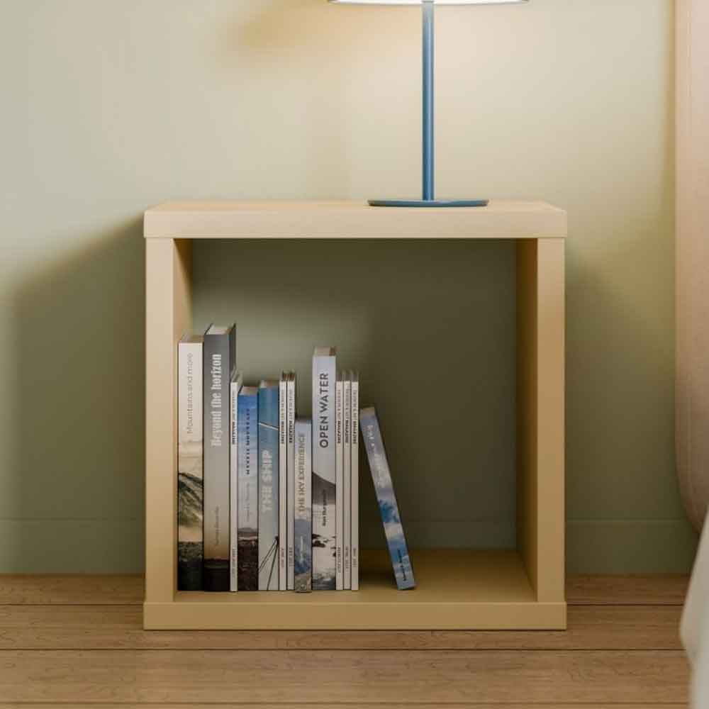 Mabon Square Wooden Shelving Unit in Yellow