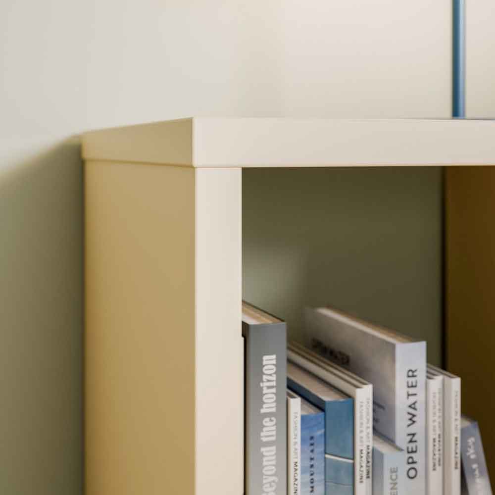Mabon Square Wooden Shelving Unit in Yellow