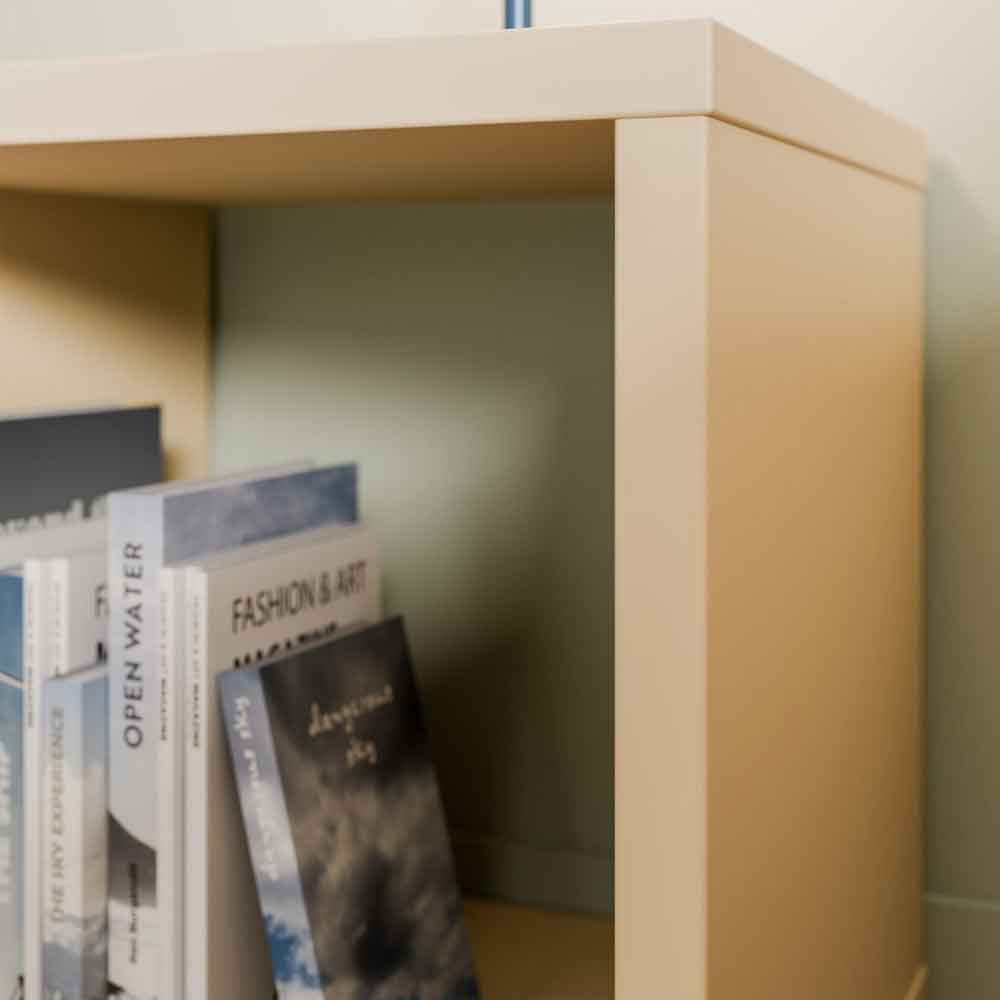 Mabon Square Wooden Shelving Unit in Yellow