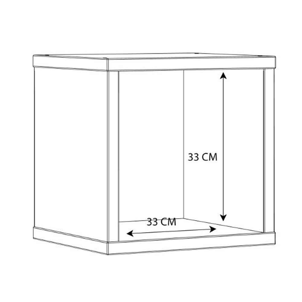 Mabon Square Wooden Shelving Unit in Yellow