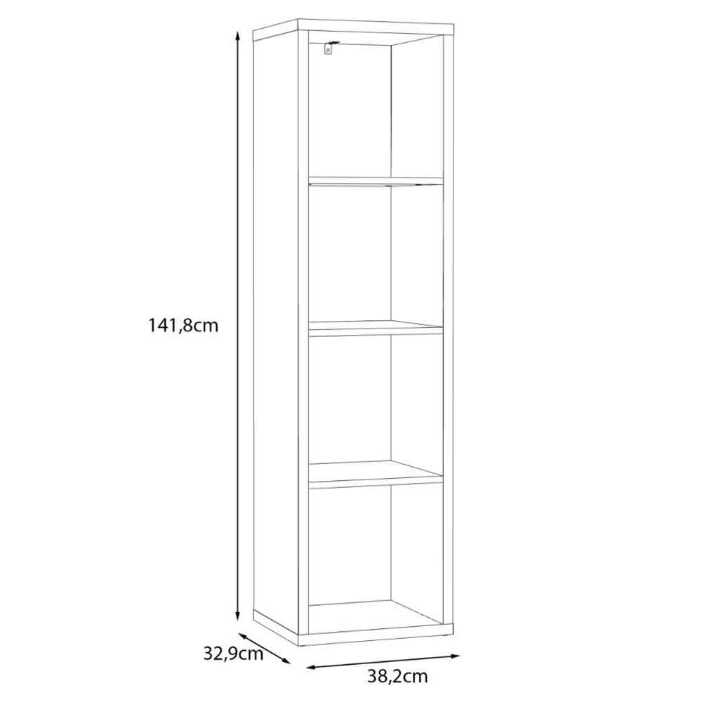 Mabon Tall Wooden Bookcase with 4 Open Storage in Sage Green