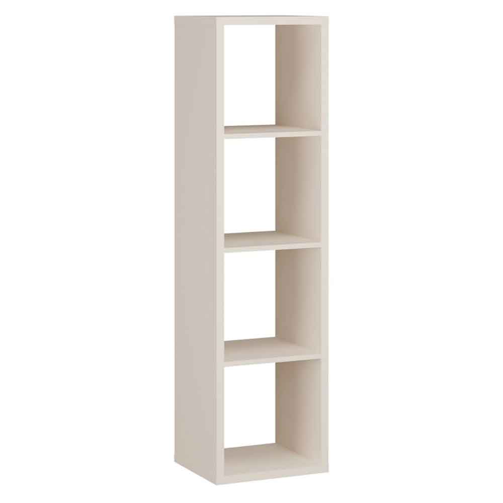 Mabon Tall Wooden Bookcase with 4 Open Storage in Sand