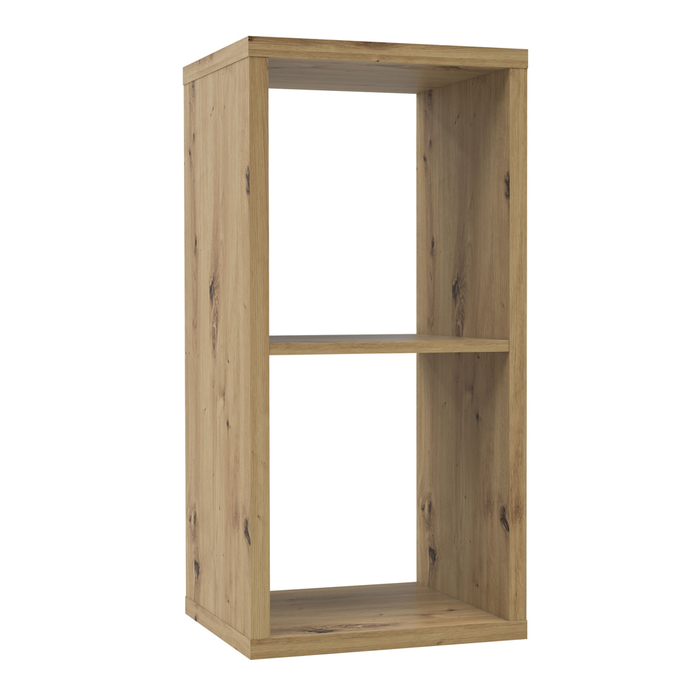 Mabon Wooden Shelving Unit With 2 Open Storage In Artisan Oak