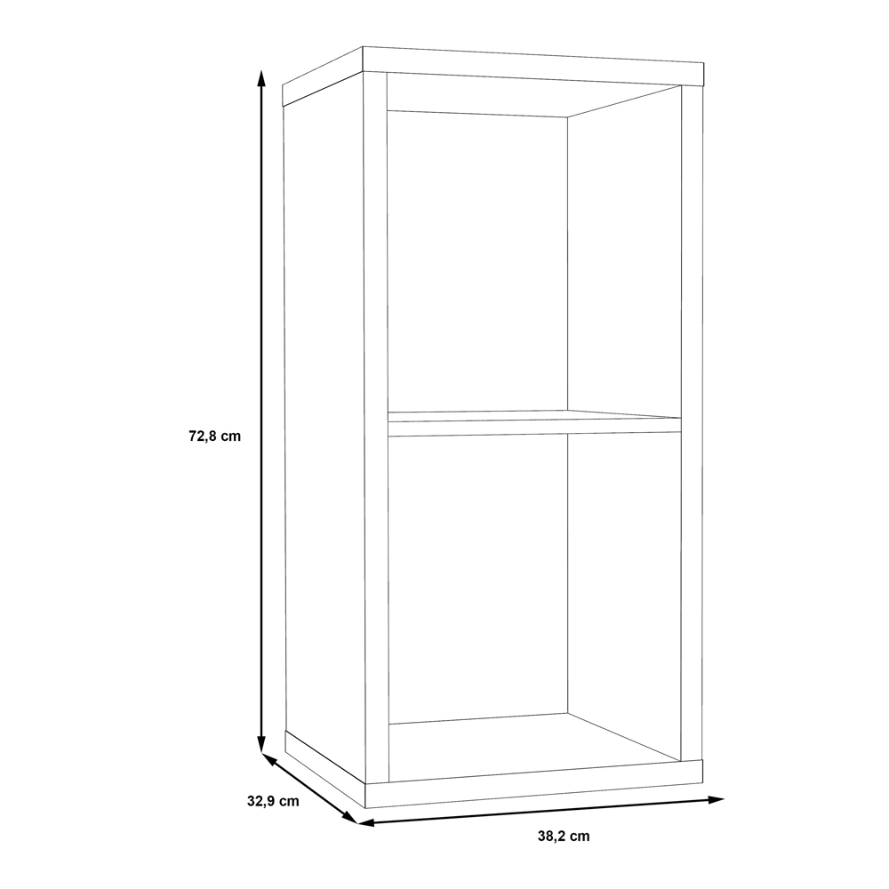 Mabon Wooden Shelving Unit With 2 Open Storage In Matt White