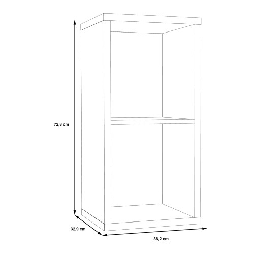 Mabon Wooden Bookcase With 1 Shelf In Artisan Oak