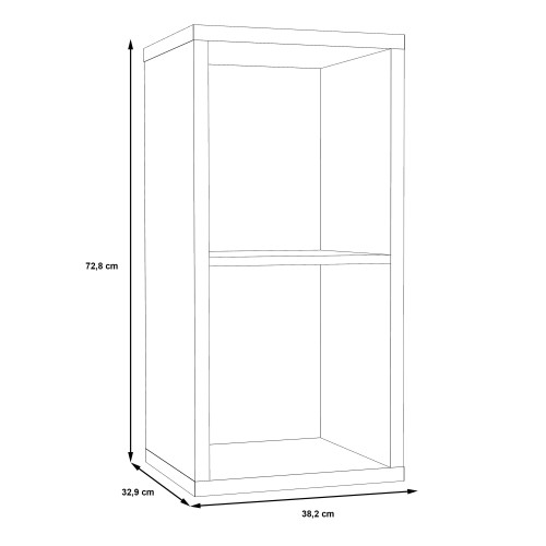 Mabon Wooden Bookcase With 1 Shelf In Matt White