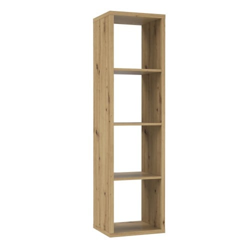 Mabon Wooden Bookcase With 3 Shelves In Artisan Oak