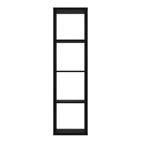 Mabon Wooden Bookcase With 3 Shelves In Matt Black
