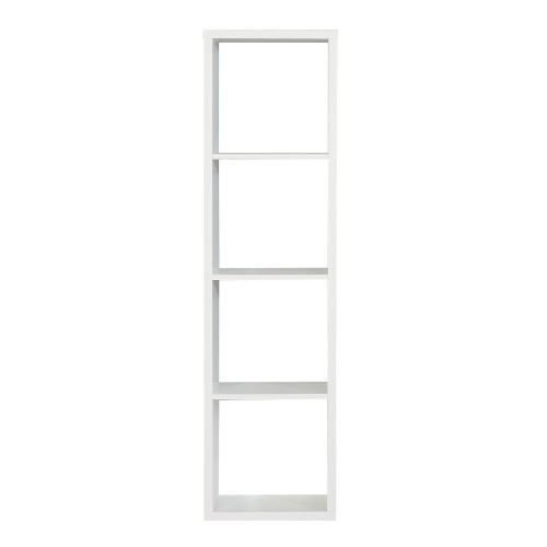 Mabon Wooden Bookcase With 3 Shelves In Matt White