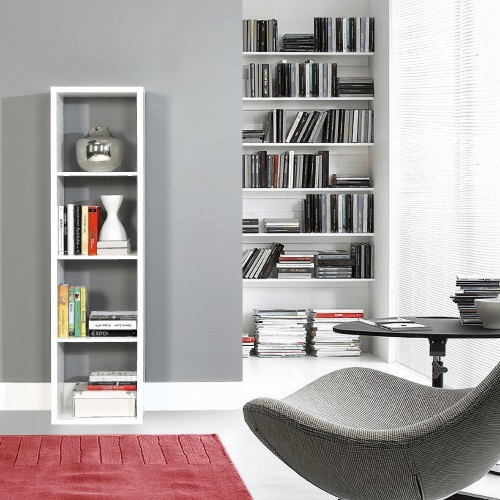 Mabon Wooden Bookcase With 3 Shelves In Matt White