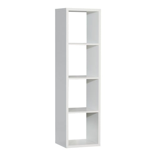 Mabon Wooden Bookcase With 3 Shelves In Matt White