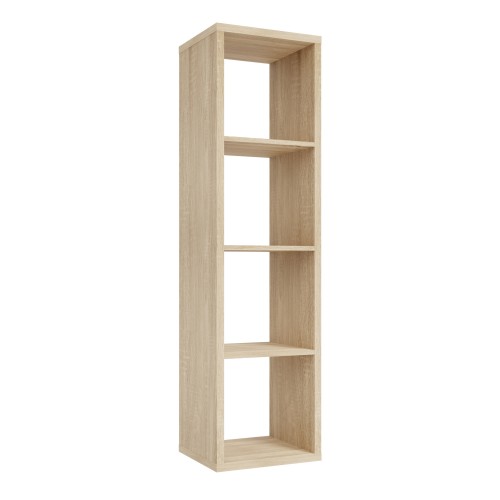 Mabon Wooden Bookcase With 3 Shelves In Sonoma Oak