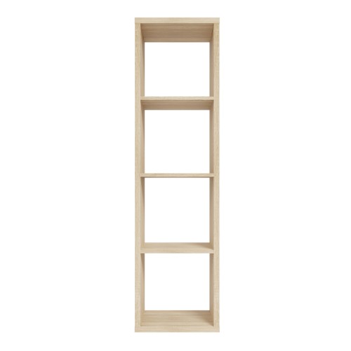 Mabon Wooden Bookcase With 3 Shelves In Sonoma Oak