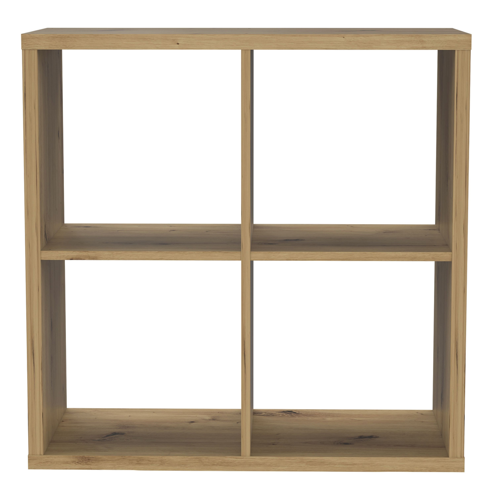 Mabon Wooden Shelving Unit With 4 Open Storage In Artisan Oak