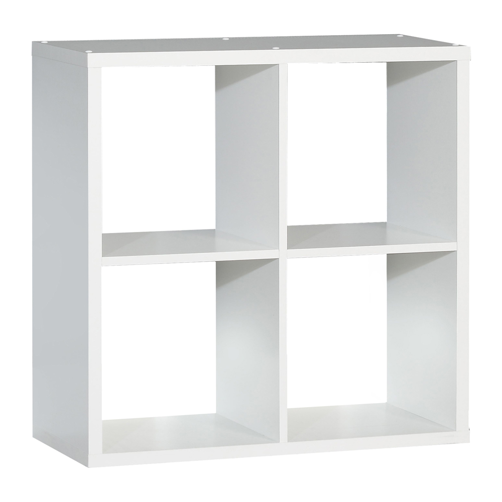 Mabon Wooden Shelving Unit With 4 Open Storage In Matt White