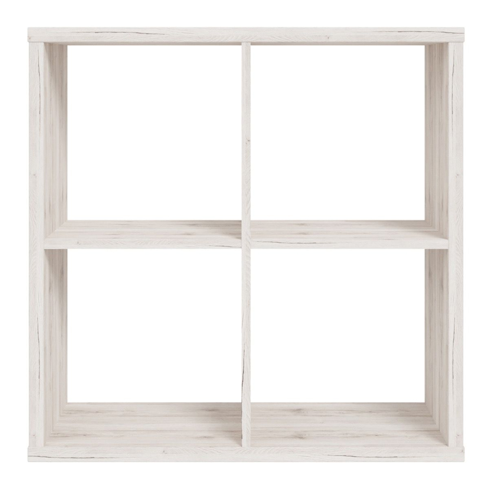Mabon Wooden Shelving Unit With 4 Open Storage In Sand Oak