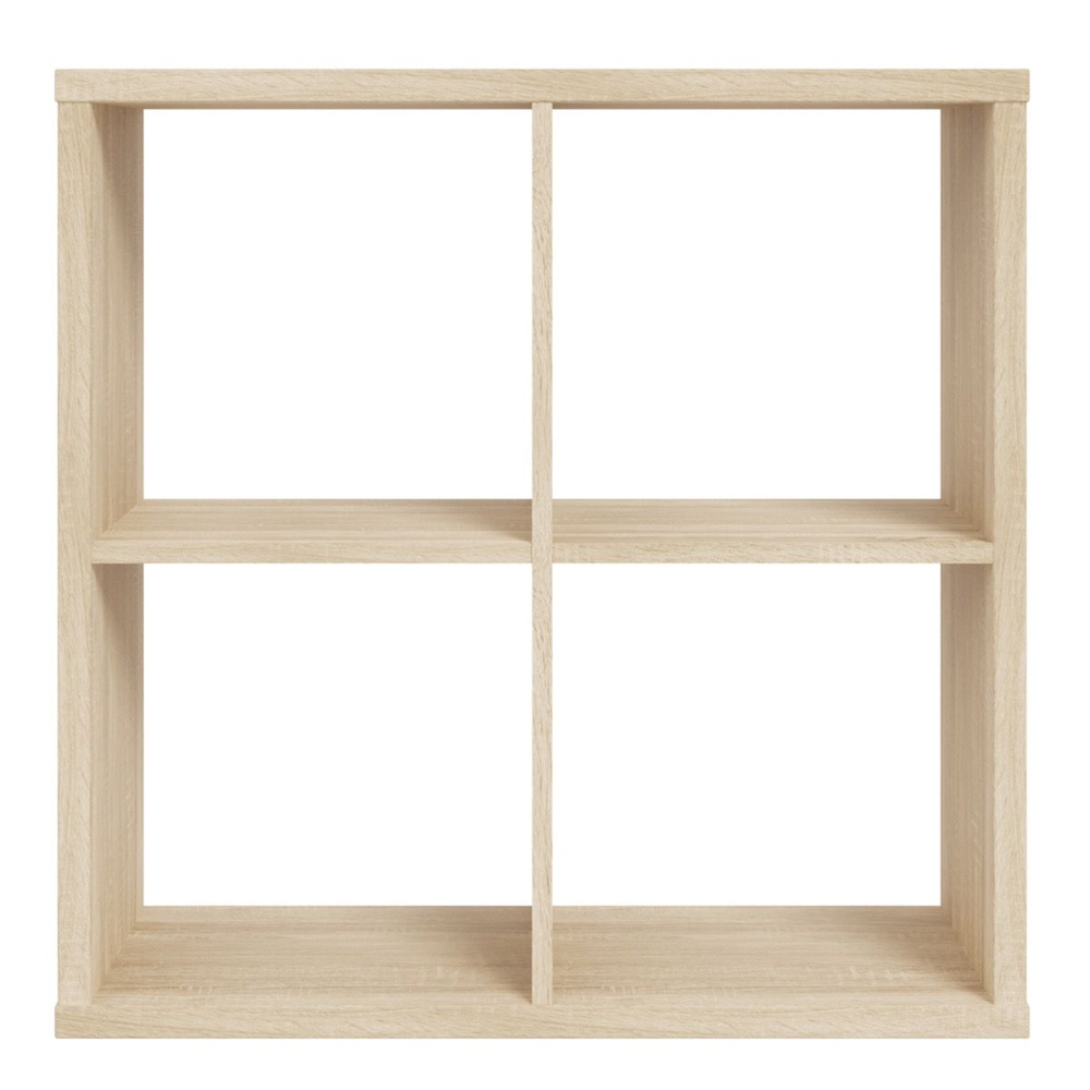 Mabon Wooden Shelving Unit With 4 Open Storage In Sonoma Oak