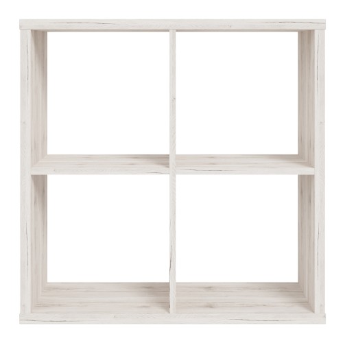 Mabon Wooden Bookcase With 4 Open Cubes In Sand Oak