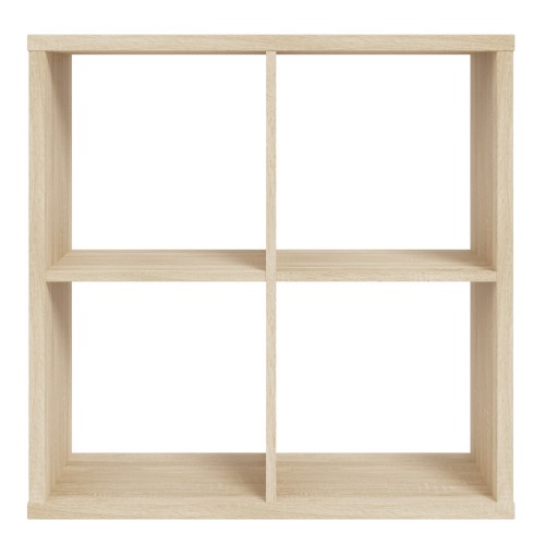 Mabon Wooden Bookcase With 4 Open Cubes In Sonoma Oak