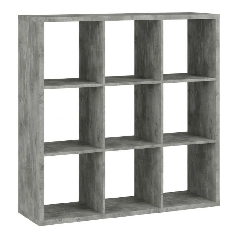 Mabon Wooden Shelving Unit With 9 Open Storage In Concrete Effect