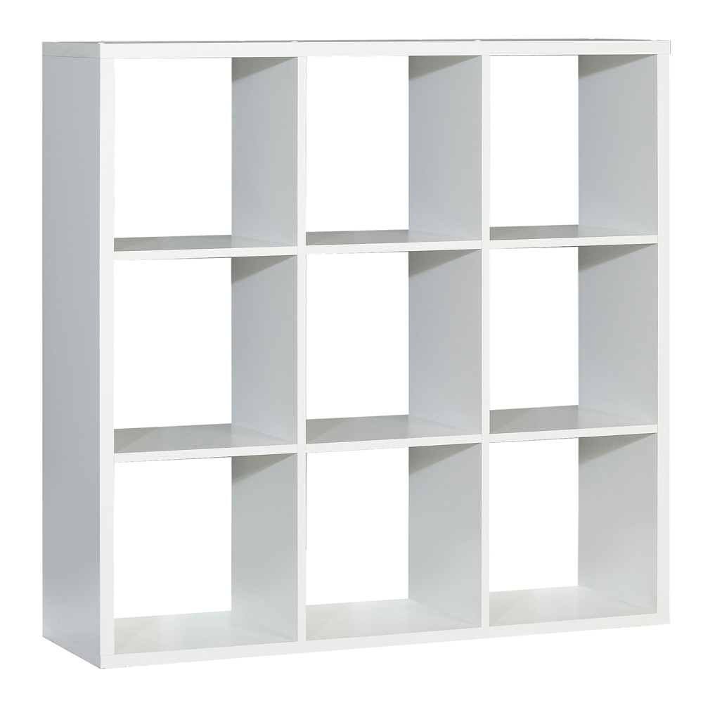 Mabon Wooden Shelving Unit With 9 Open Storage In Matt White