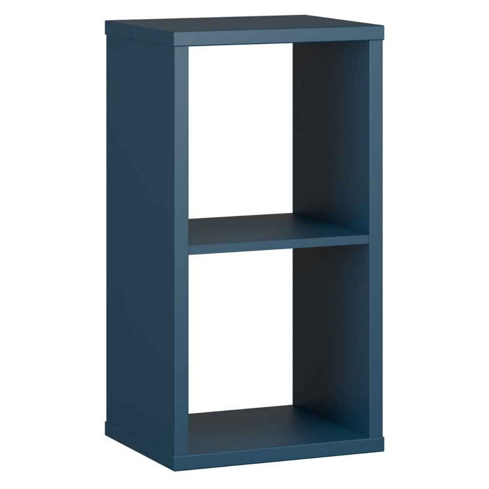 Mabon Wooden Shelving Unit with 2 Open Storage in Blue