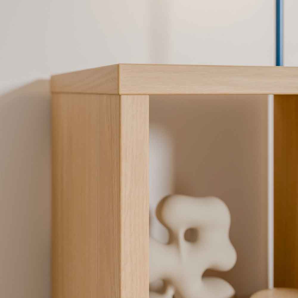 Mabon Wooden Shelving Unit with 2 Open Storage in Elegancia Oak
