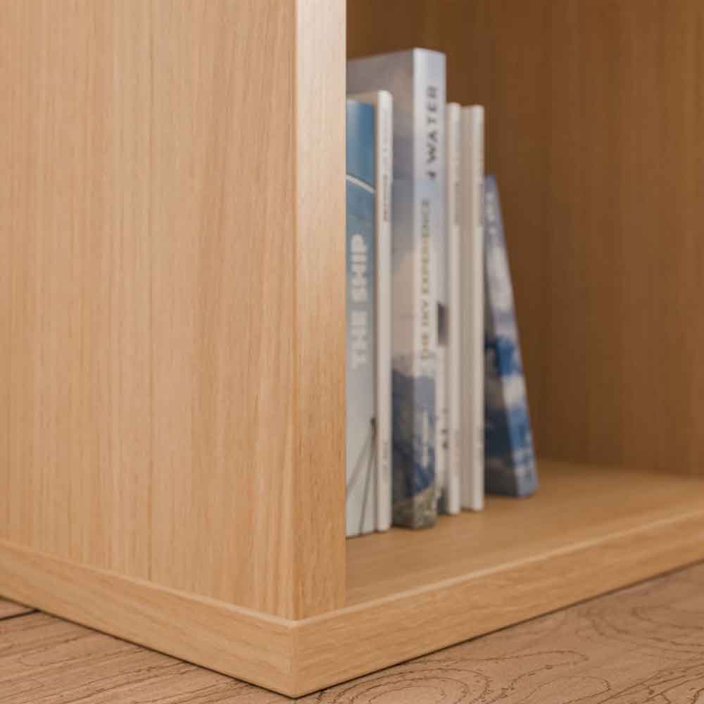 Mabon Wooden Shelving Unit with 2 Open Storage in Elegancia Oak