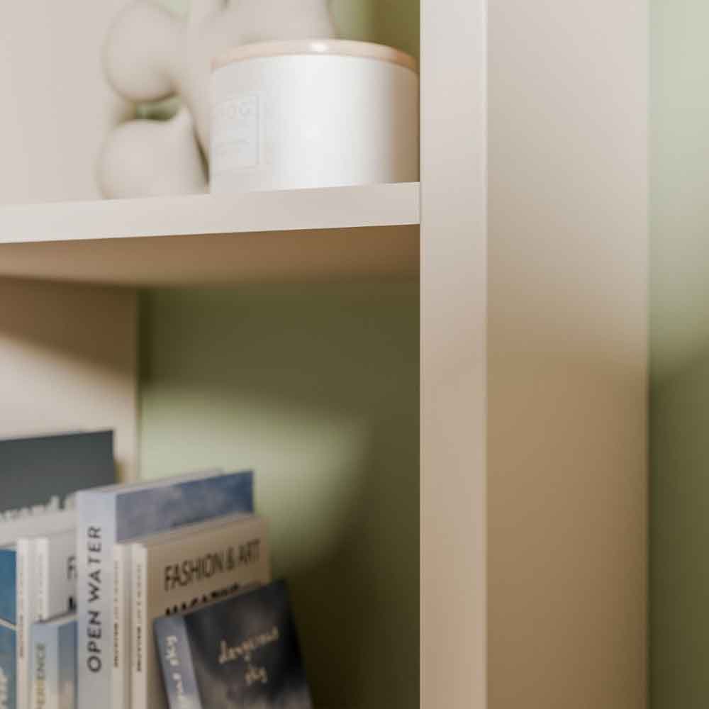 Mabon Wooden Shelving Unit with 2 Open Storage in Sand