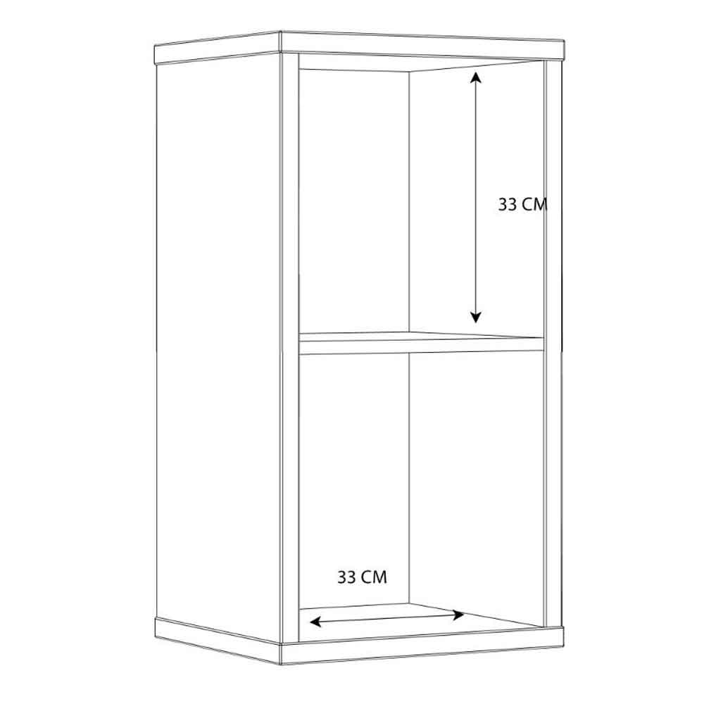Mabon Wooden Shelving Unit with 2 Open Storage in Taupe