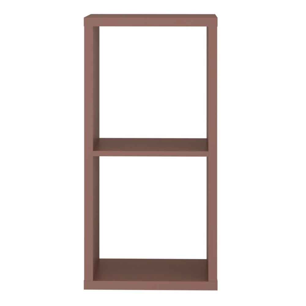 Mabon Wooden Shelving Unit with 2 Open Storage in Terracotta