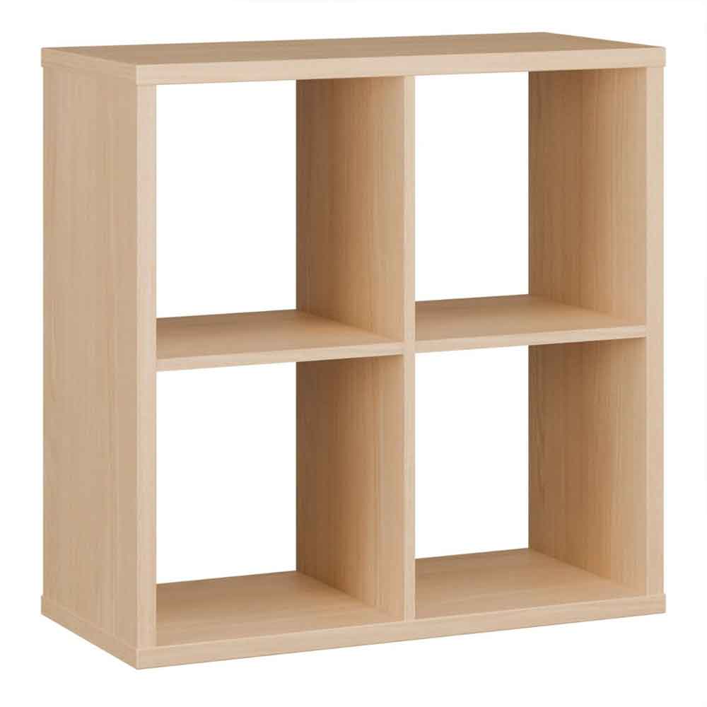 Mabon Wooden Shelving Unit with 4 Open Storage in Elegancia Oak