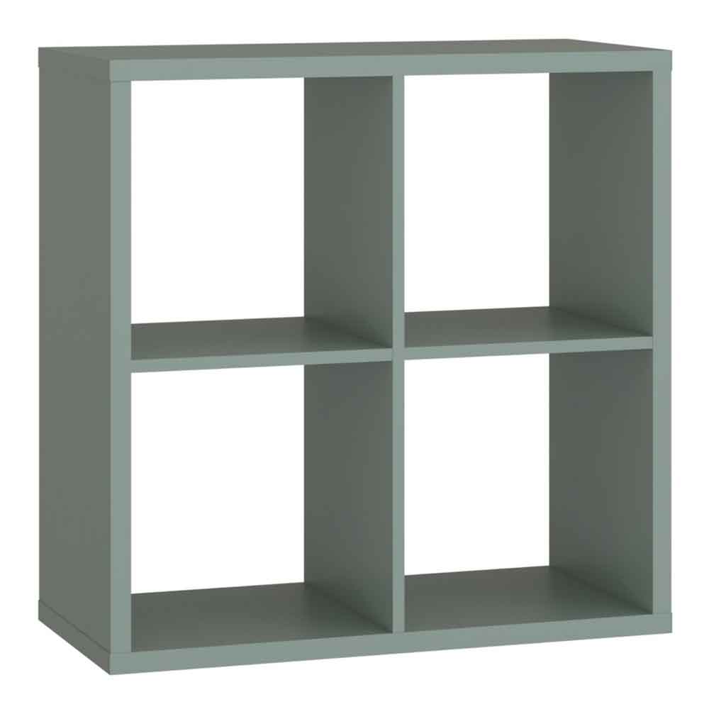 Mabon Wooden Shelving Unit with 4 Open Storage in Sage Green