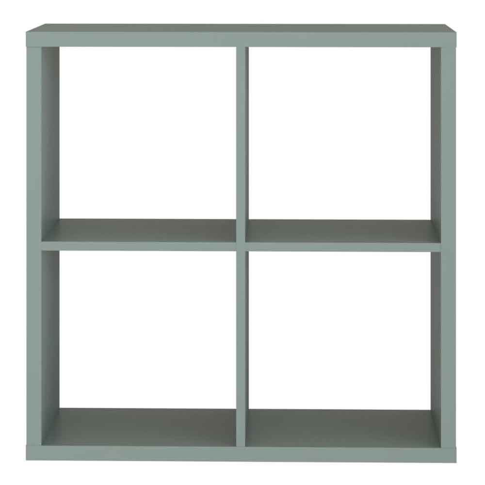 Mabon Wooden Shelving Unit with 4 Open Storage in Sage Green