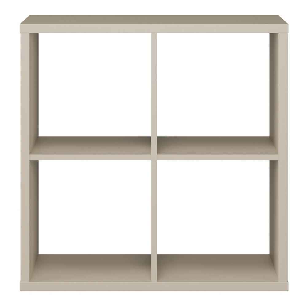 Mabon Wooden Shelving Unit with 4 Open Storage in Taupe