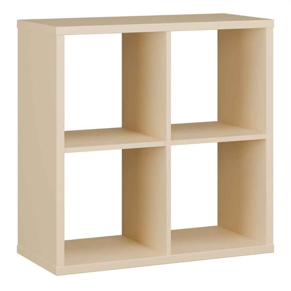 Mabon Wooden Shelving Unit with 4 Open Storage in Yellow