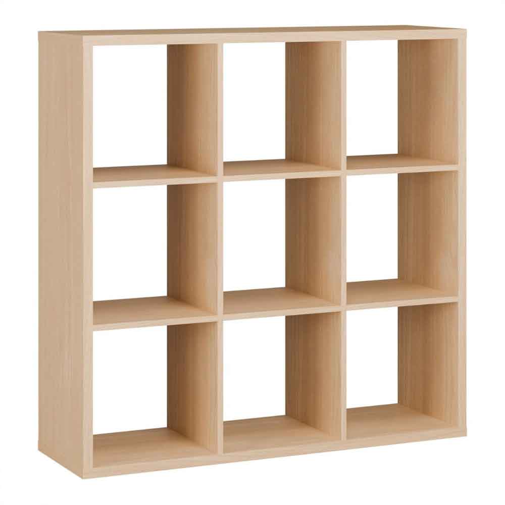 Mabon Wooden Shelving Unit with 9 Open Storage in Blue