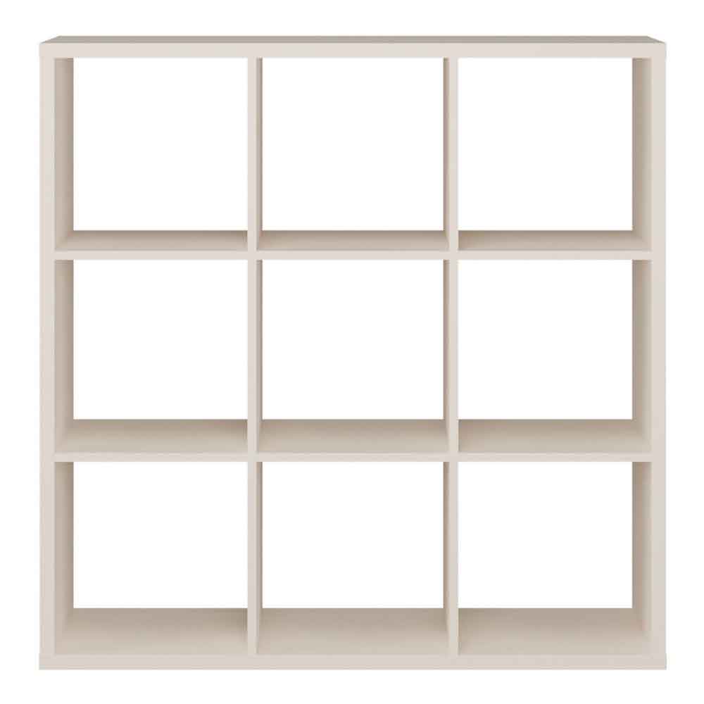 Mabon Wooden Shelving Unit with 9 Open Storage in Sand