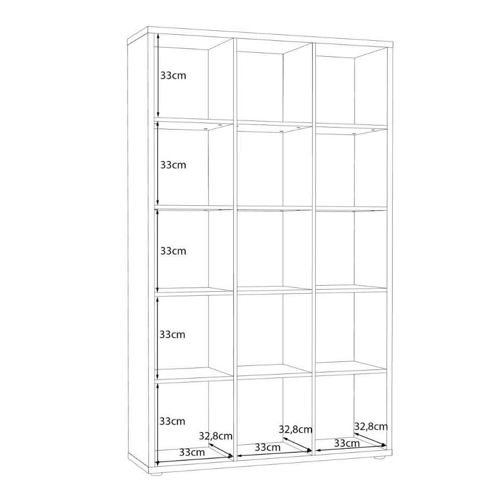 Mabon Wooden Shelving Unit in Elegancia Oak
