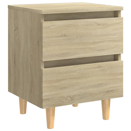 Macaw Wooden Bedside Cabinet With 2 Drawers In Sonoma Oak
